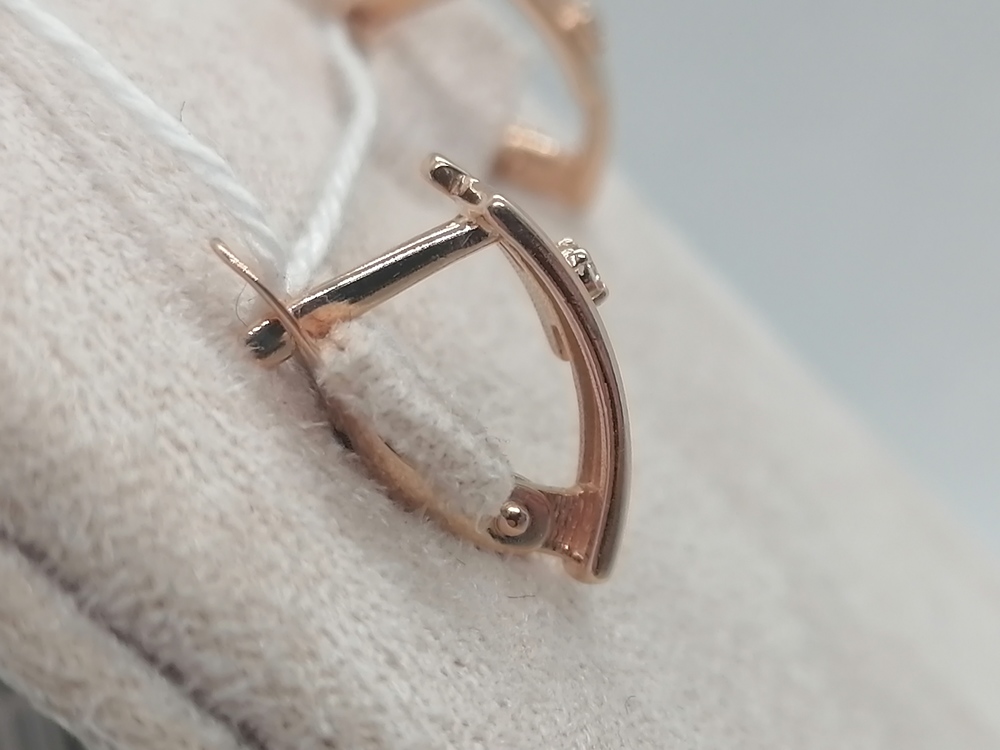 СКМ585 СЕРЬГИ С КАМНЕМ (Au 585)