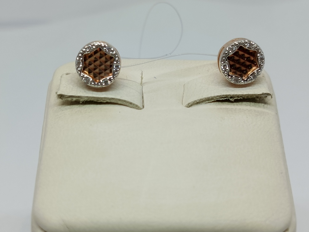 СЕРЬГИ ПУСЕТЫ с камнями (Au 585)