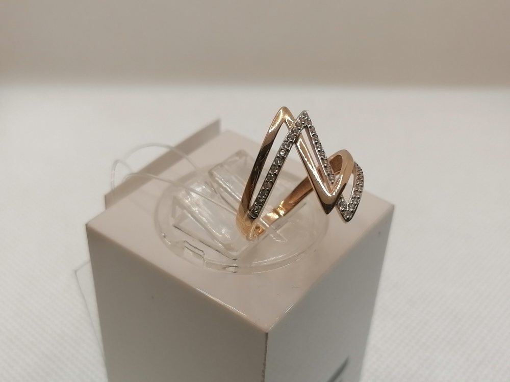 КОЛЬЦО С КАМНЯМИ (Au 585)