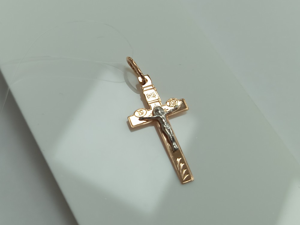 ПОДВЕСКА КРЕСТ без камня (Au 585)