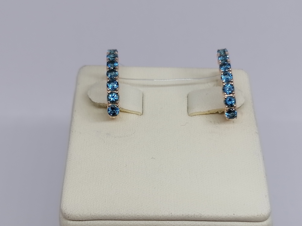 СЕРЬГИ ЛОНДОН-ТОПАЗ (Au 585)