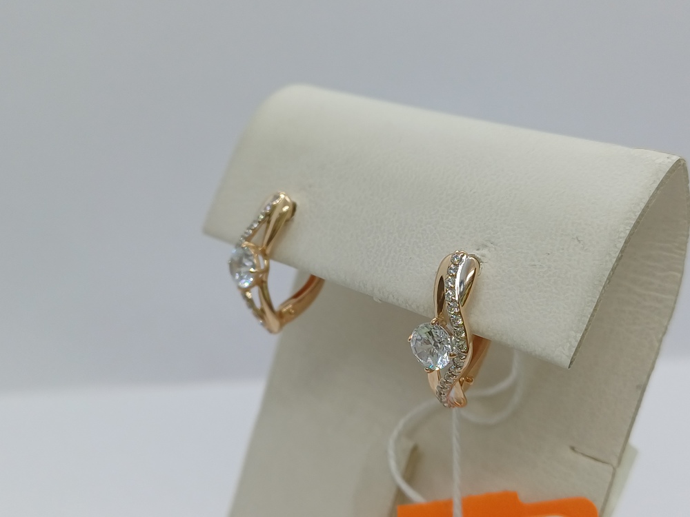 СКМИ585 СЕРЬГИ С КАМНЯМИ (Au 585)