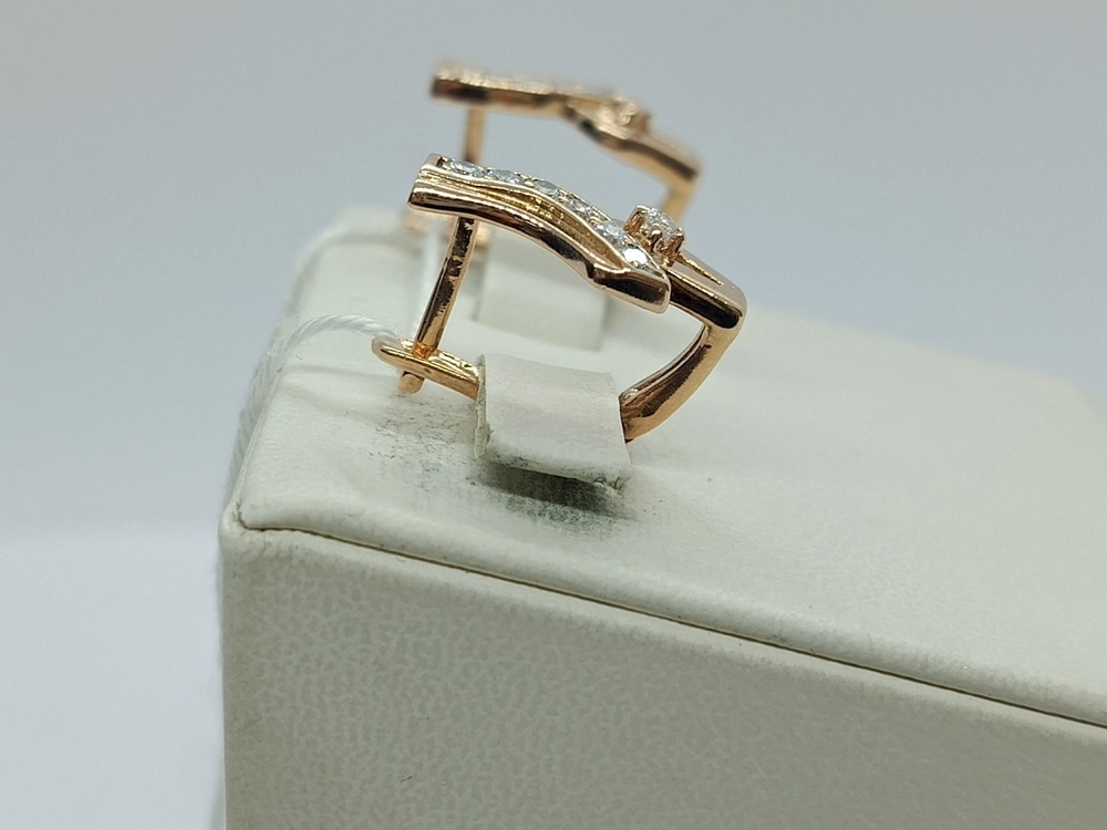 СКМИ585 СЕРЬГИ С КАМНЯМИ (Au 585)