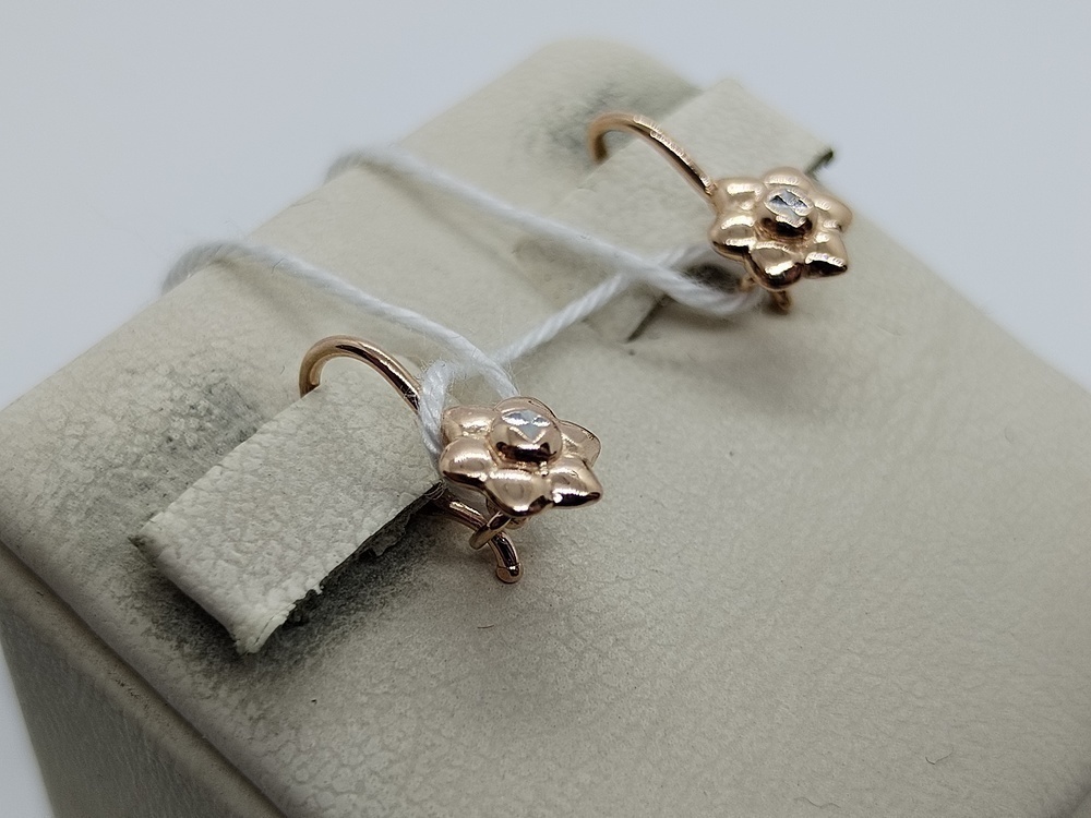 СБКМ585 СЕРЬГИ БЕЗ КАМНЯ (Au 585)