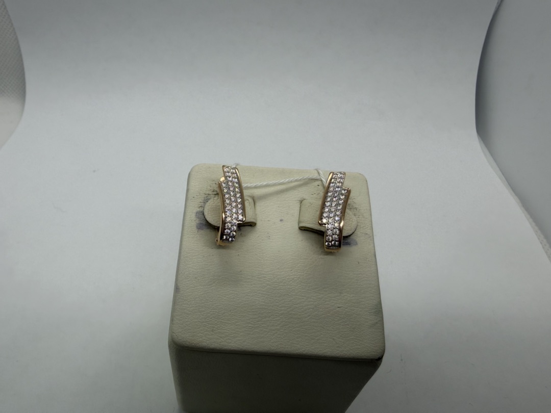 СКМИ585 СЕРЬГИ С КАМНЯМИ (Au 585)