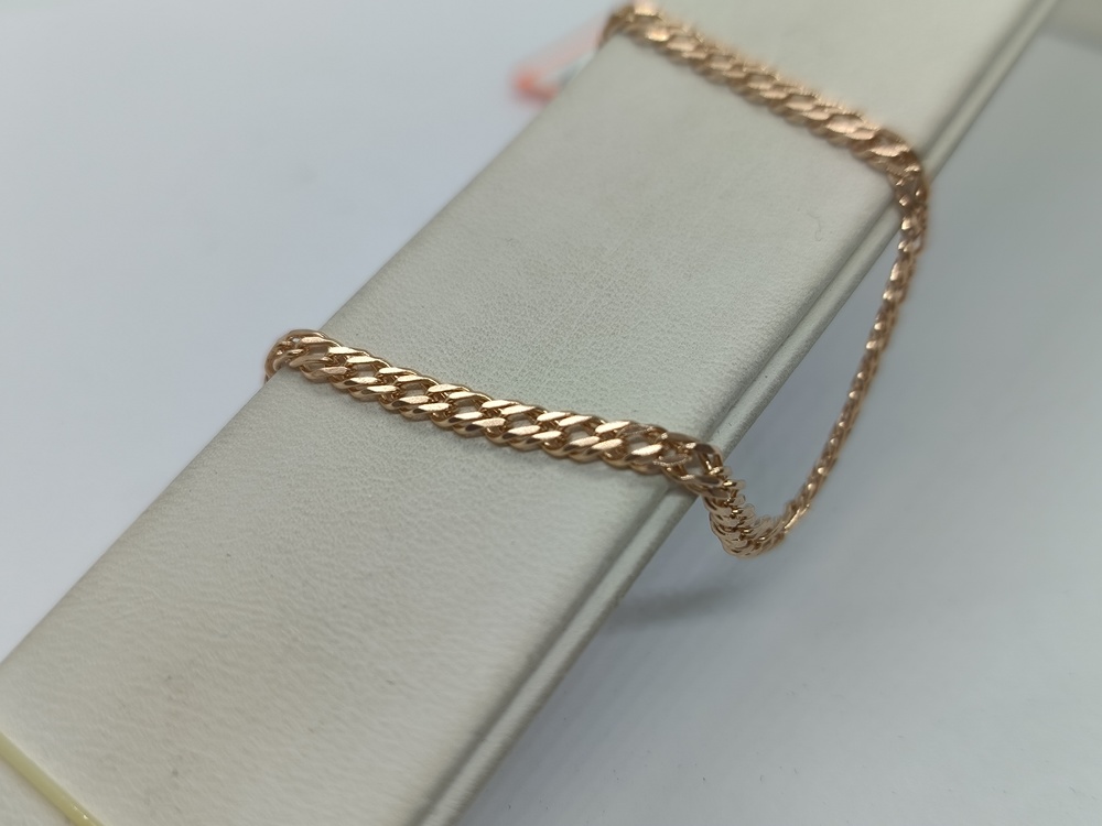 БРАСЛЕТ ПОЛНОВЕСНЫЙ Ромб двойной Au 585