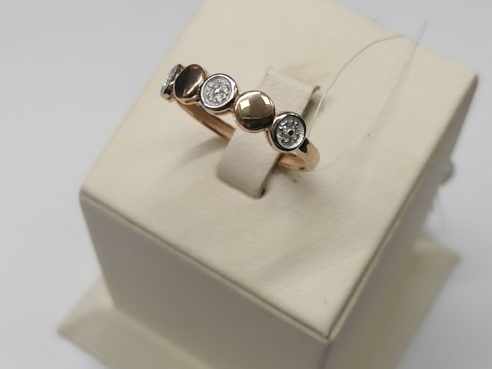 КОЛЬЦО С КАМНЯМИ (Au 585)