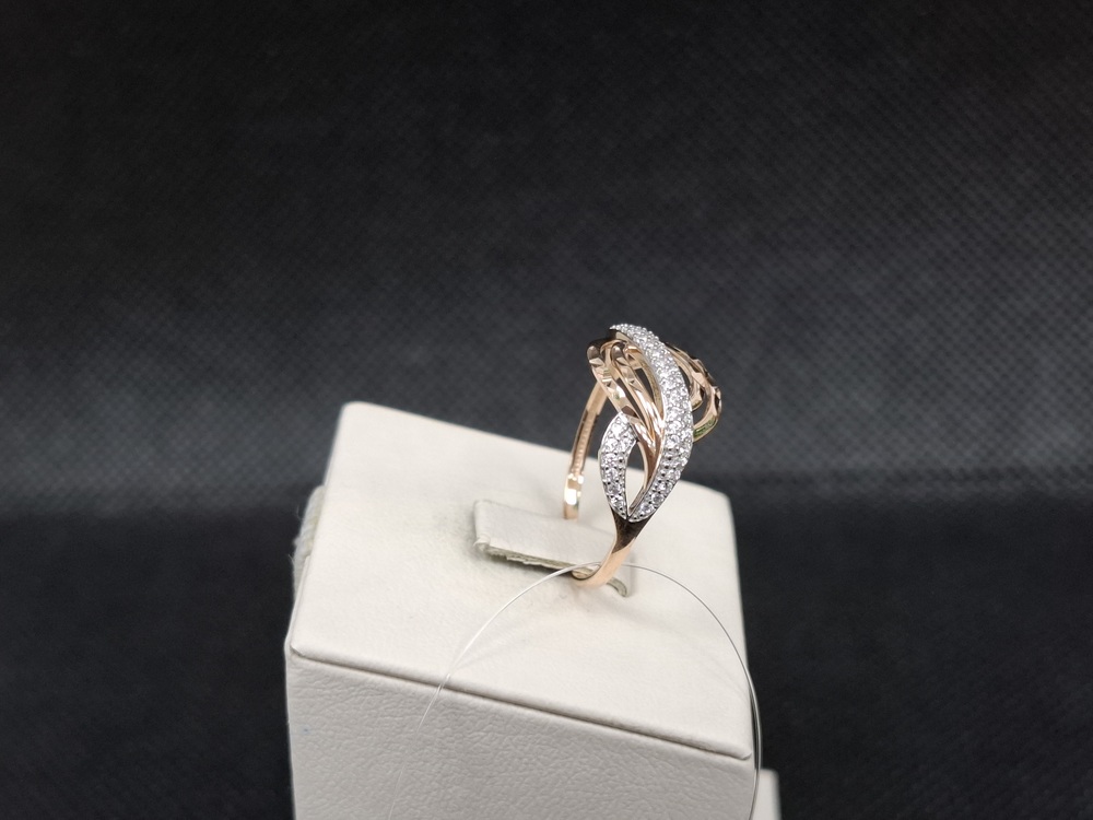 КОЛЬЦО С КАМНЯМИ (Au 585)