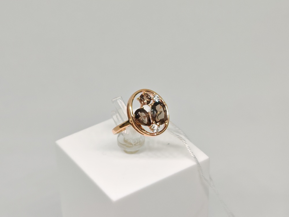 КОЛЬЦО С КАМНЯМИ (Au 585)