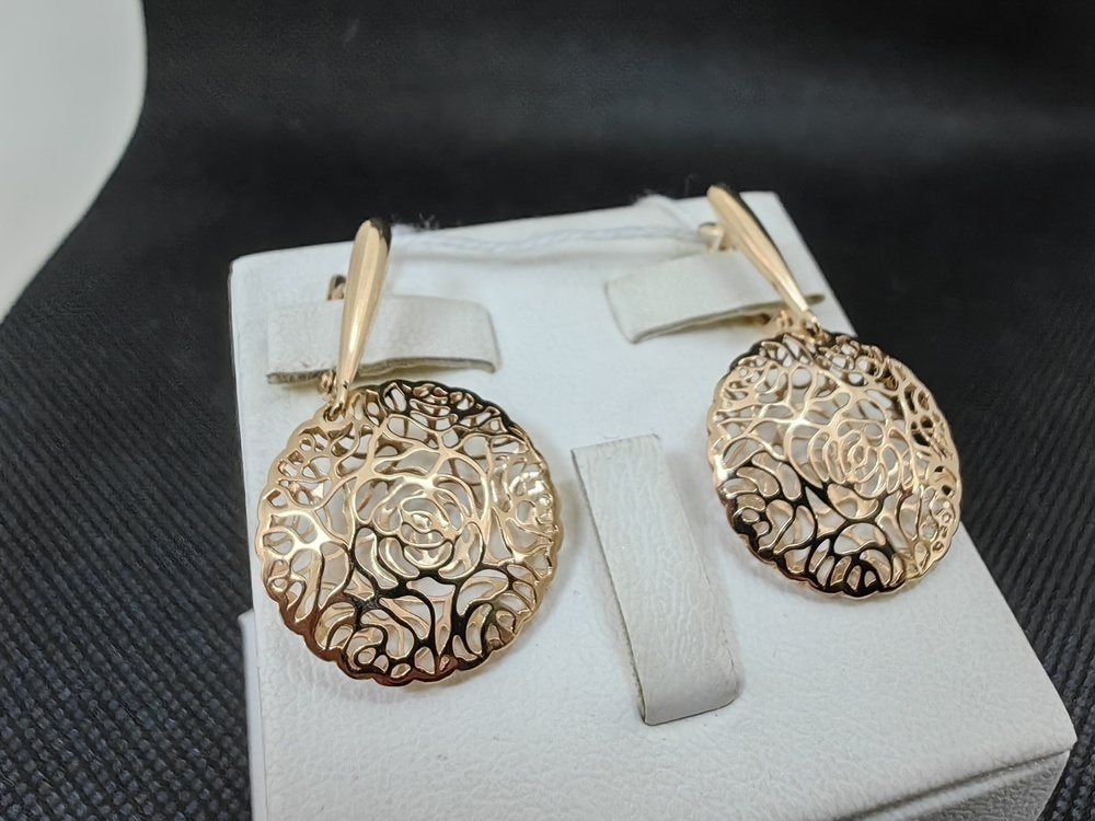 СБКМ585 СЕРЬГИ БЕЗ КАМНЯ (Au 585)