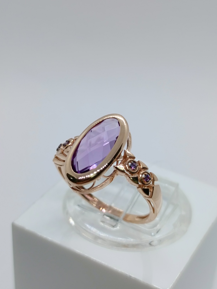 КОЛЬЦО С КАМНЯМИ (Au 585)