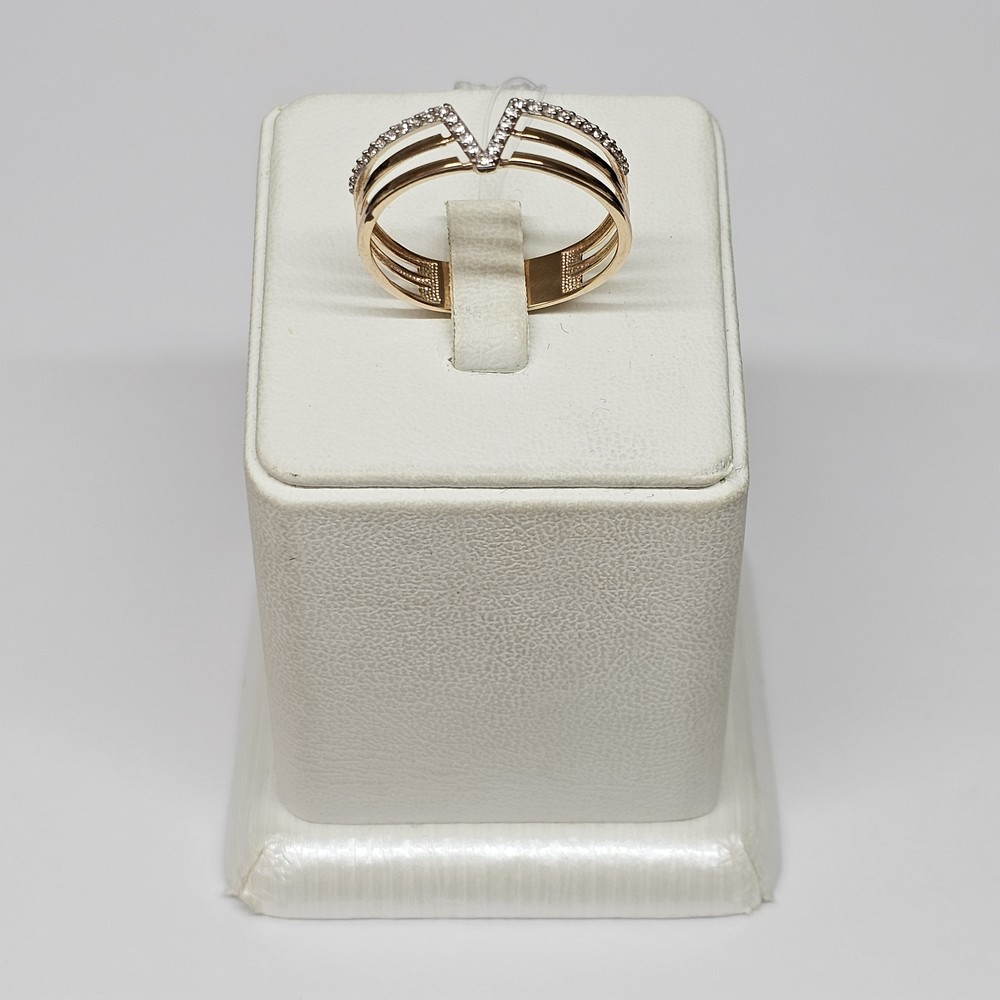 КОЛЬЦО С КАМНЯМИ (Au 585)