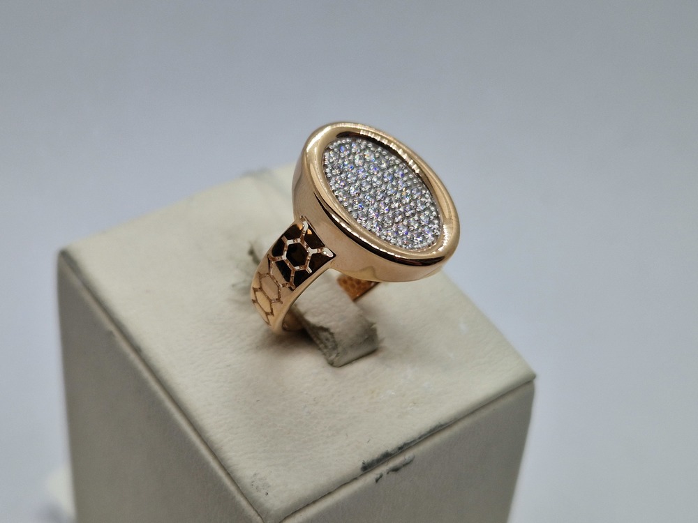 КОЛЬЦО С КАМНЯМИ (Au 585)