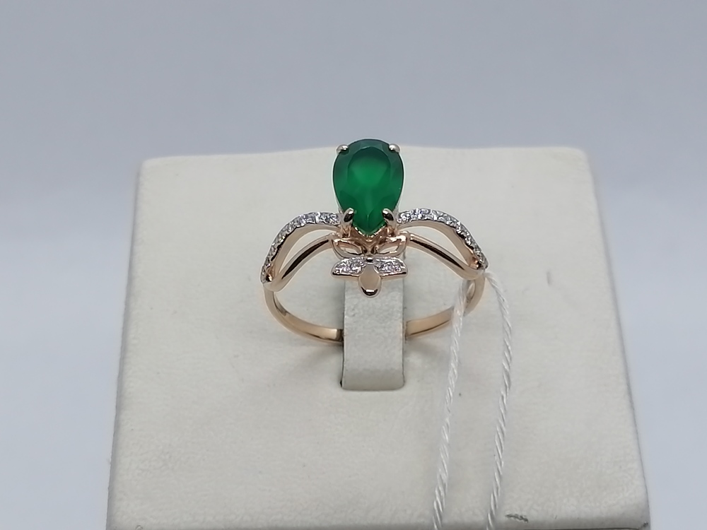 КОЛЬЦО С КАМНЯМИ (Au 585)