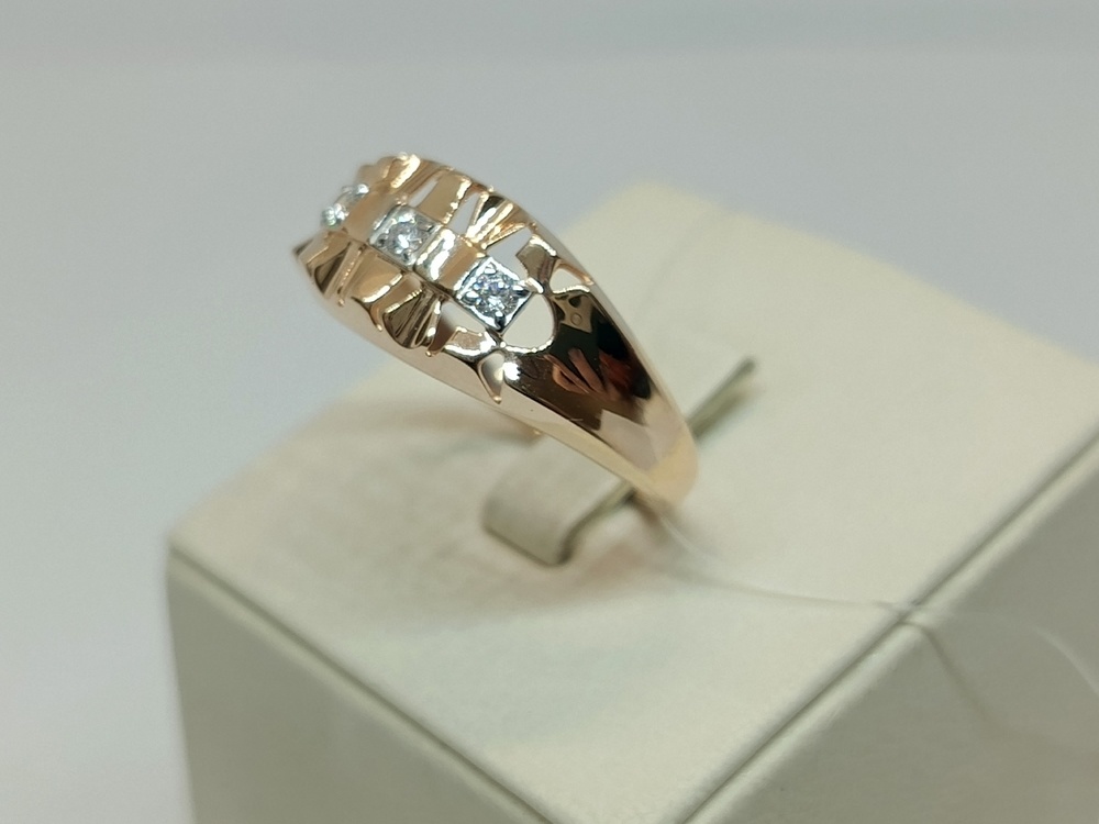 КОЛЬЦО С КАМНЯМИ (Au 585)