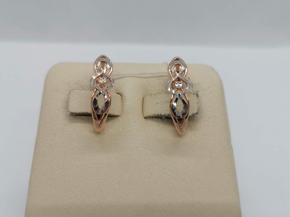 СБКМ585 СЕРЬГИ БЕЗ КАМНЯ (Au 585)