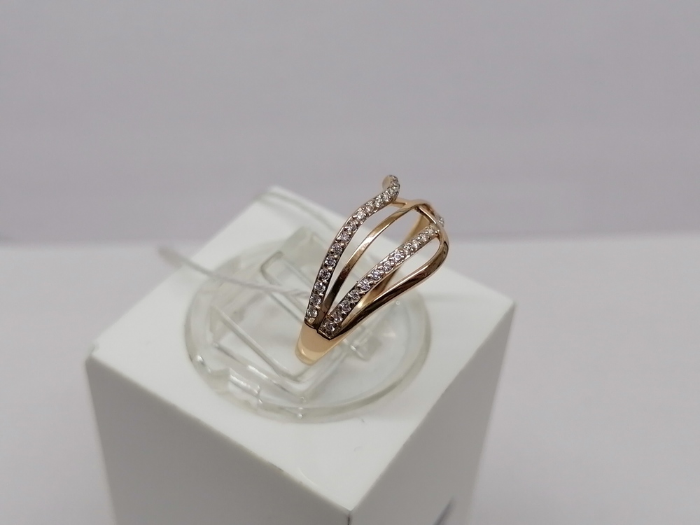 КОЛЬЦО С КАМНЯМИ (Au 585)