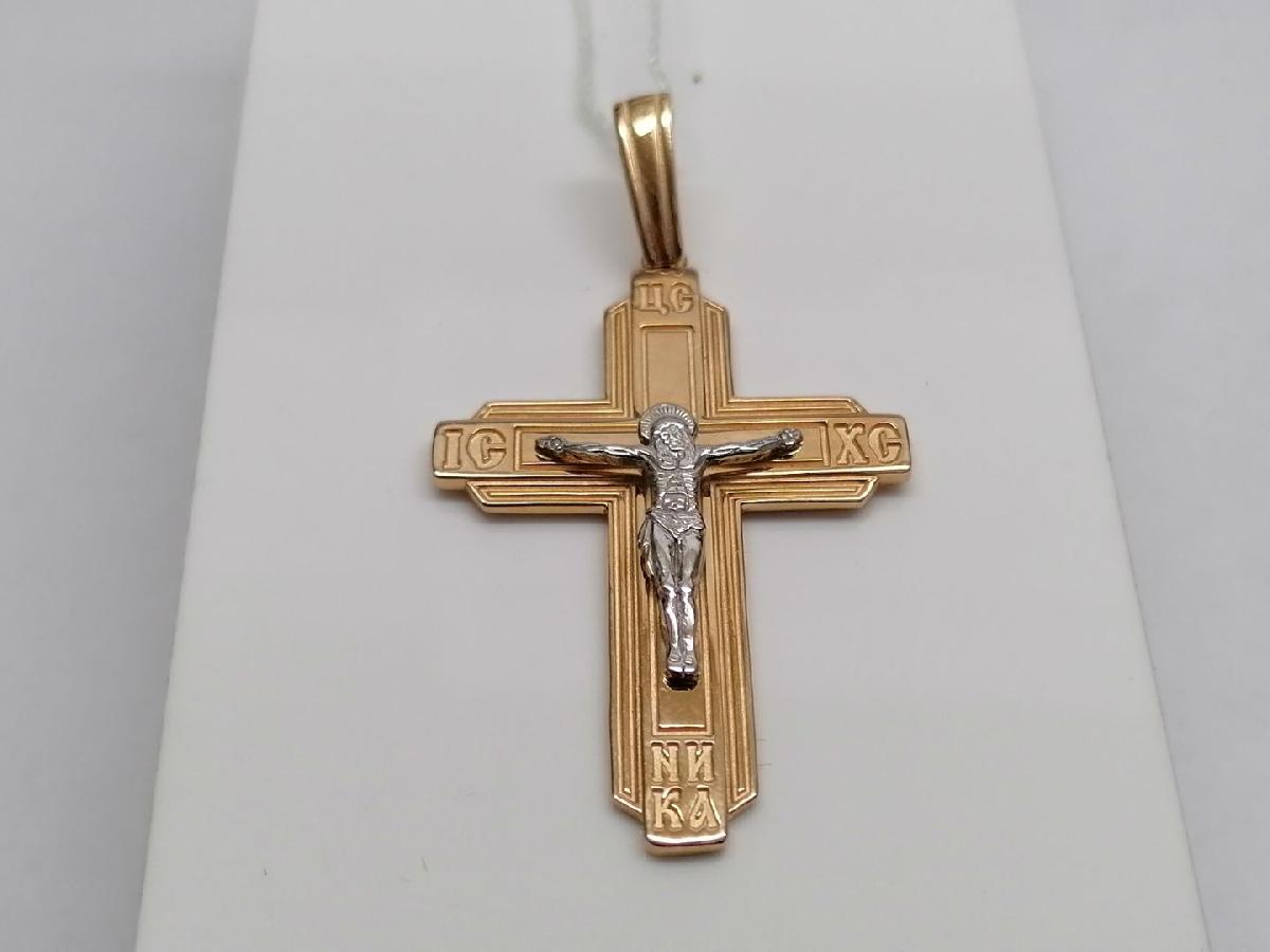 ПОДВЕСКА КРЕСТ без камня (Au 585)