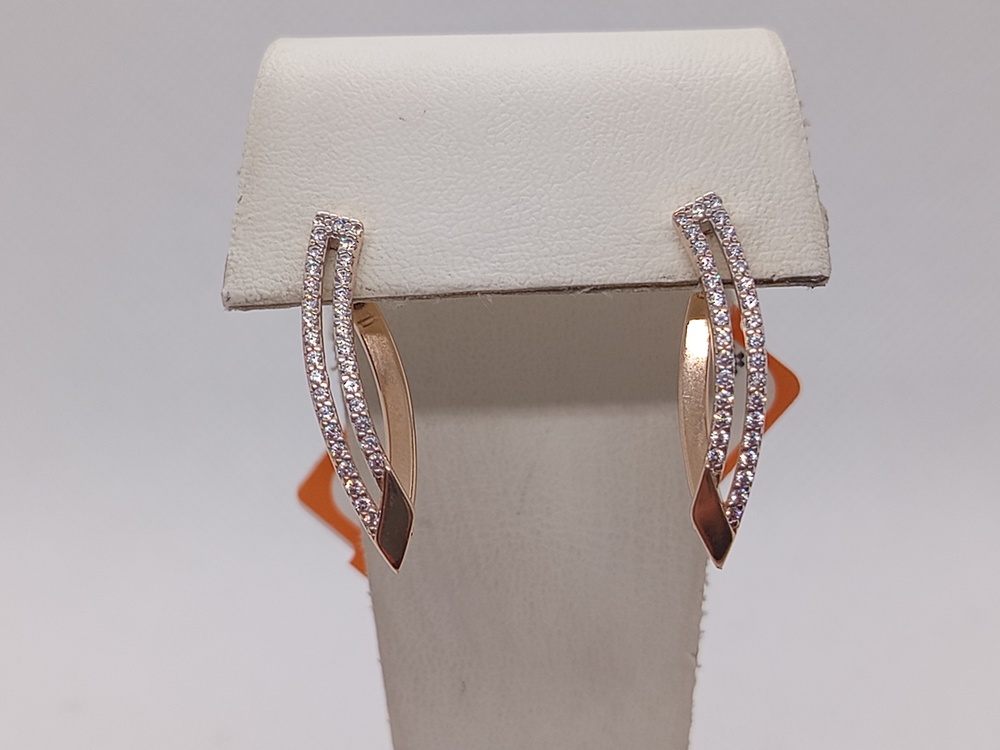 СКМИ585 СЕРЬГИ С КАМНЯМИ (Au 585)