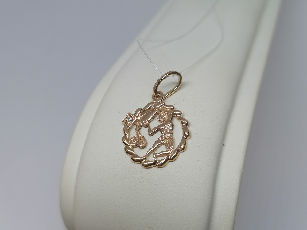 ПОДВЕСКА ЗНАК ЗОДИАКА ВОДОЛЕЙ (Au 585)
