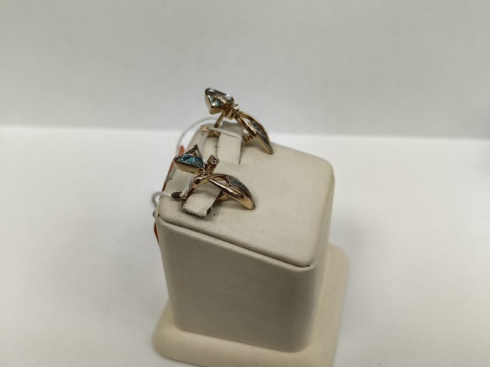 СКМИ585 СЕРЬГИ С КАМНЯМИ (Au 585)