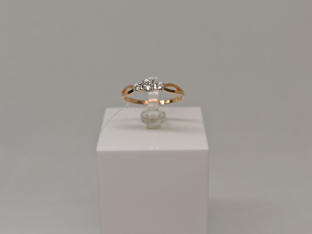 КОЛЬЦО С КАМНЯМИ (Au 585)