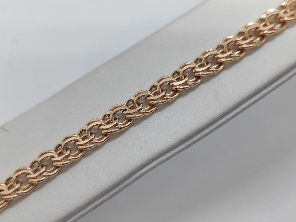 БРАСЛЕТ ПУСТОТЕЛЫЙ Бисмарк (Au 585)