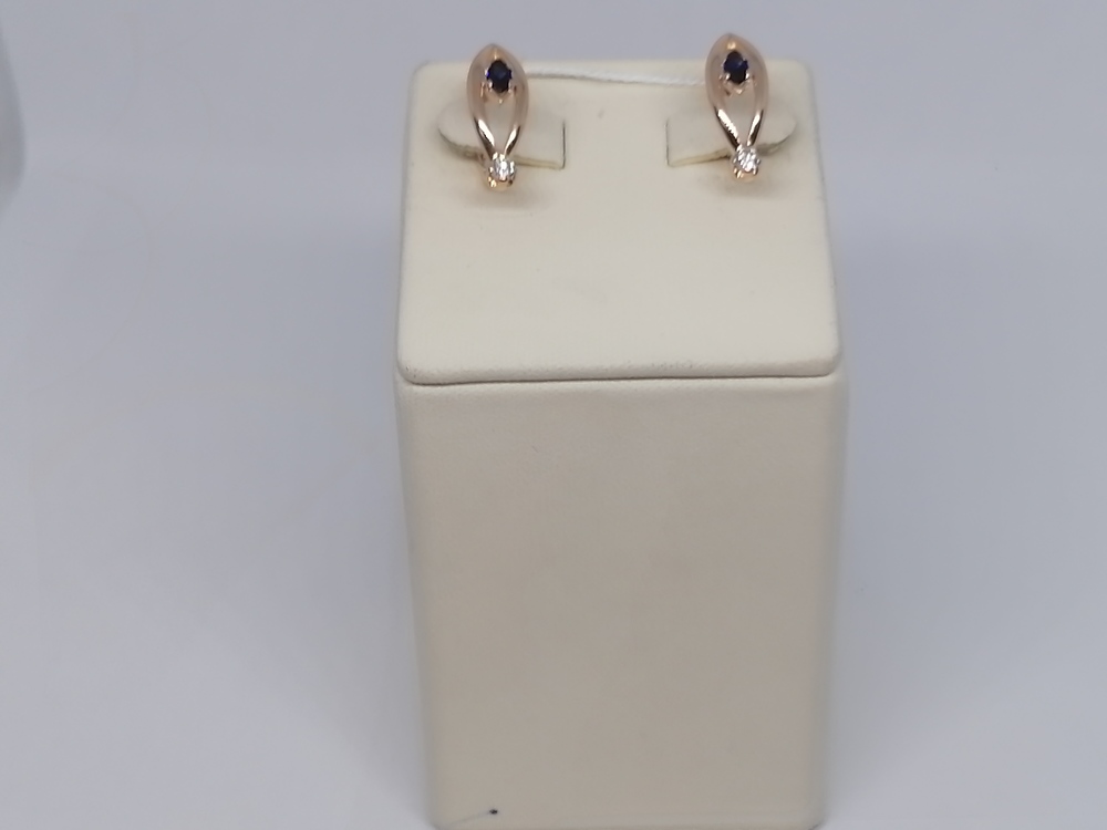 СКМИ585 СЕРЬГИ С КАМНЯМИ (Au 585)