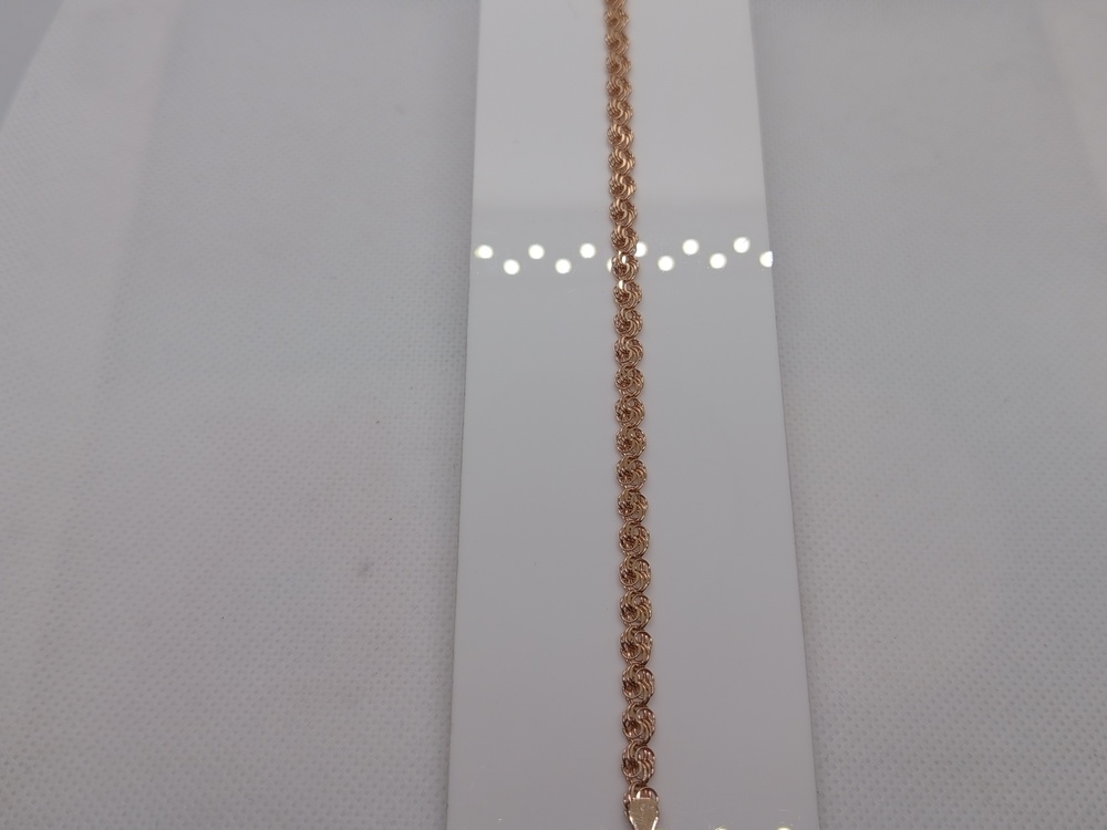 БРАСЛЕТ ПУСТОТЕЛЫЙ Роза (Au 585)