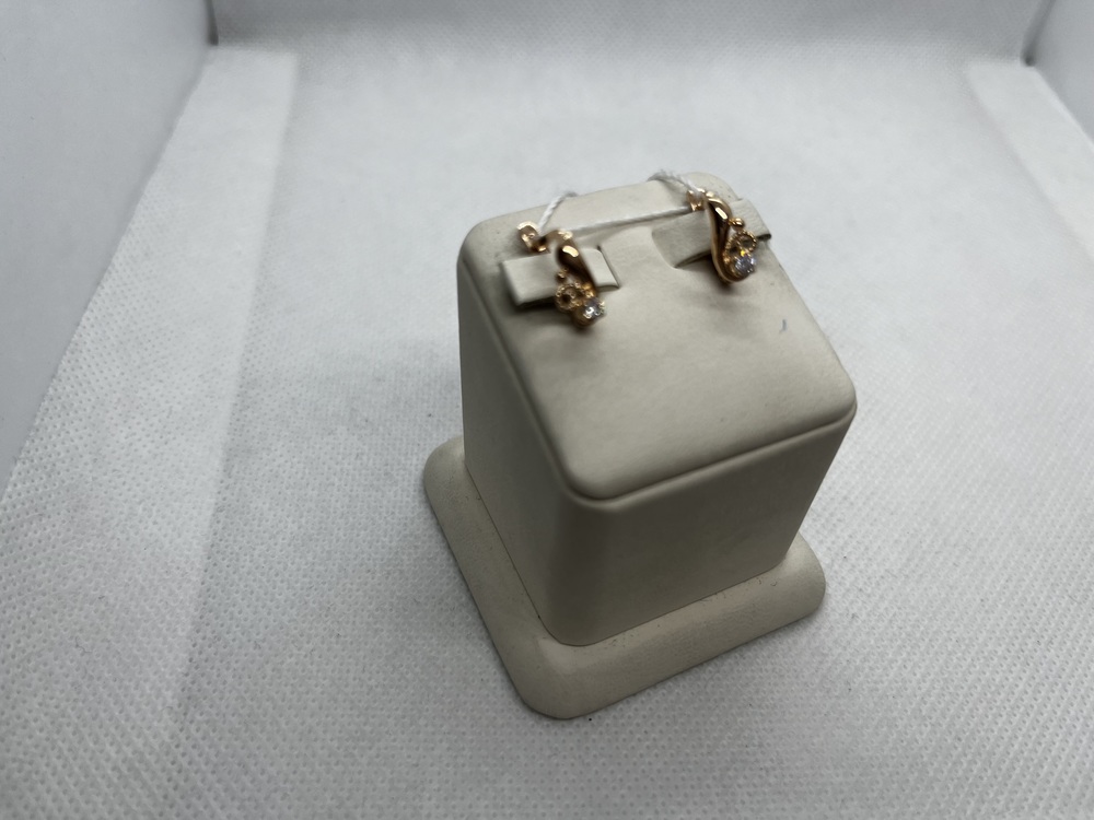 СЕРЬГИ С КАМНЕМ (Au 585)