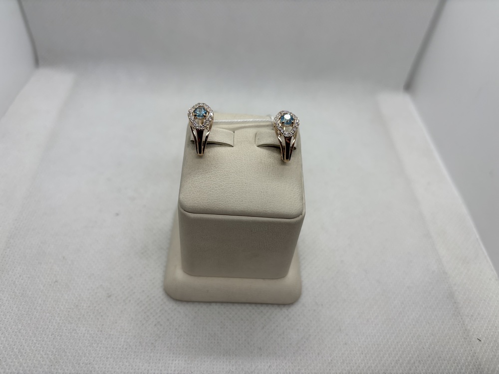 СКМИ585 СЕРЬГИ С КАМНЯМИ (Au 585)