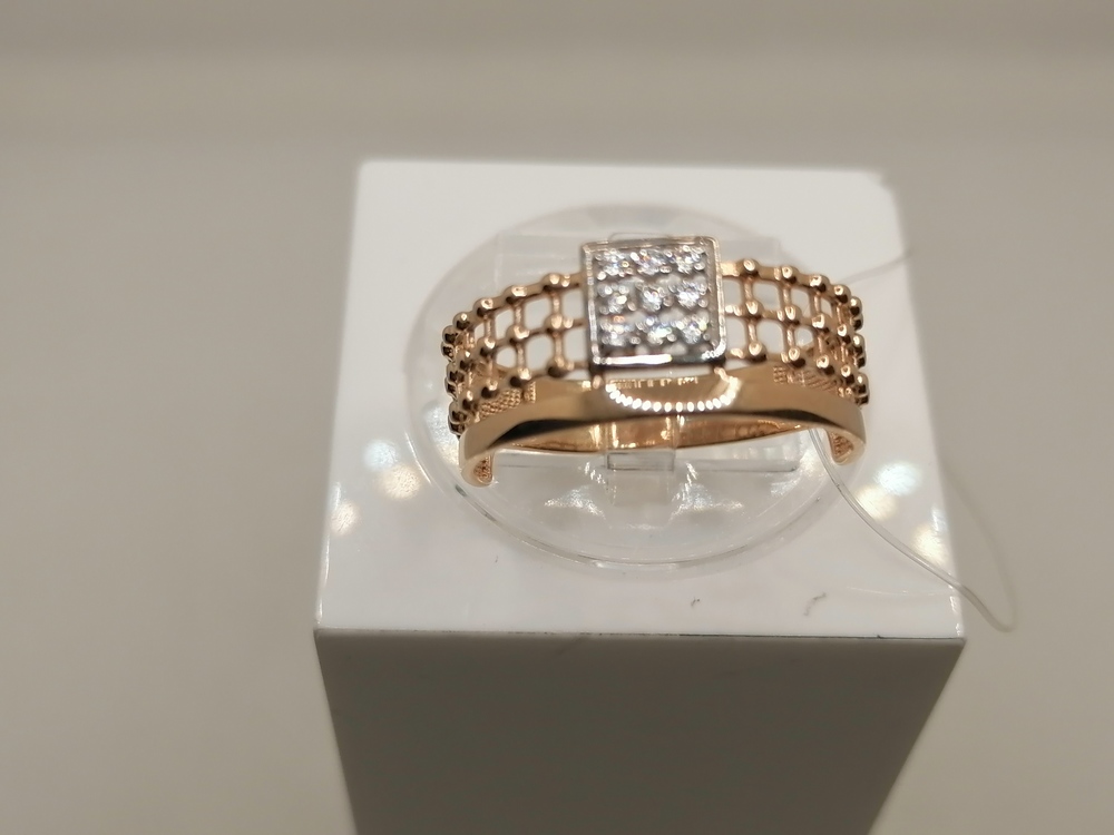 КОЛЬЦО С КАМНЯМИ (Au 585)