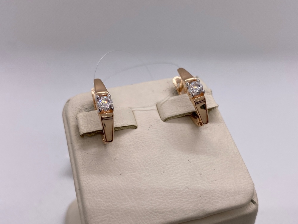 СЕРЬГИ С КАМНЕМ (Au 585)