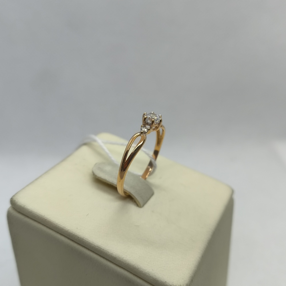 КОЛЬЦО С КАМНЯМИ (Au 585)