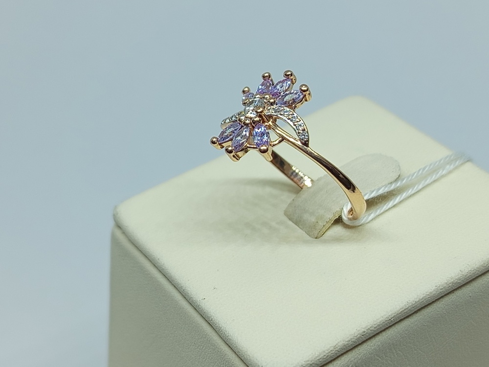 КОЛКМИ585 КОЛЬЦО С КАМНЯМИ (Au 585)