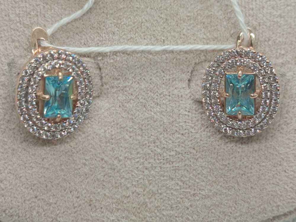 СКМИ585 СЕРЬГИ С КАМНЯМИ (Au 585)