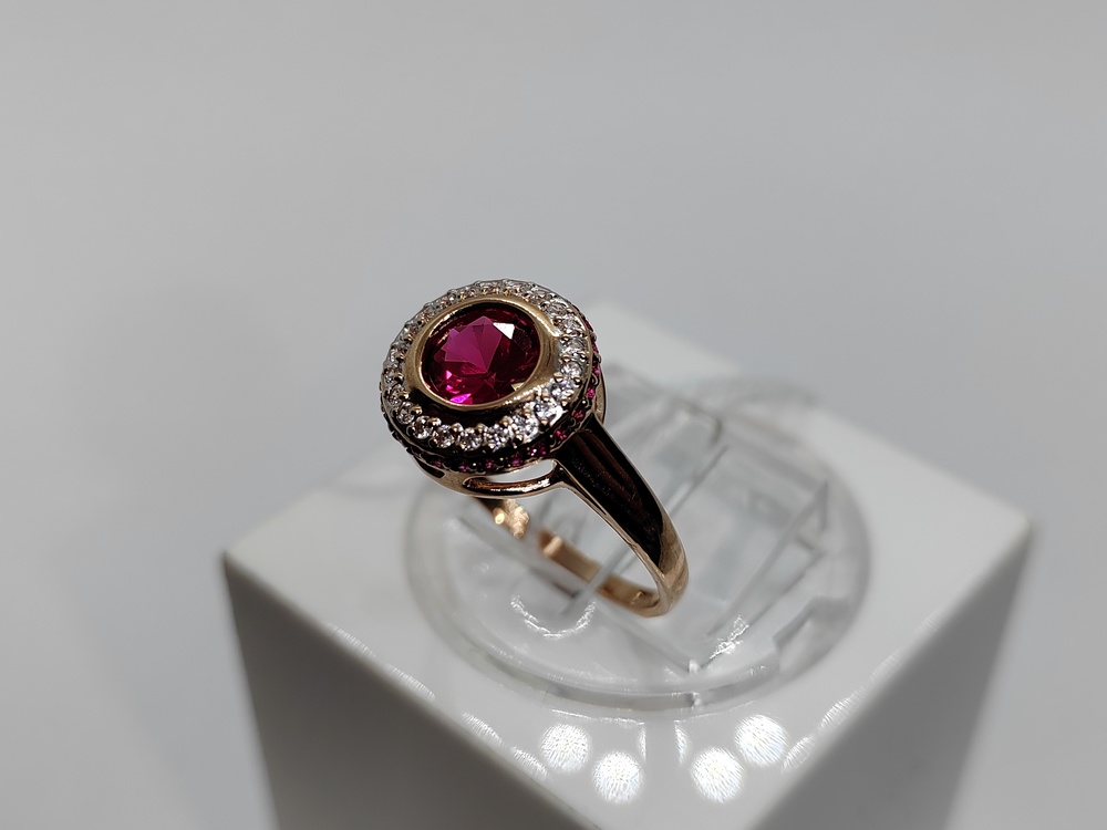 КОЛКМИ585 КОЛЬЦО С КАМНЯМИ (Au 585)