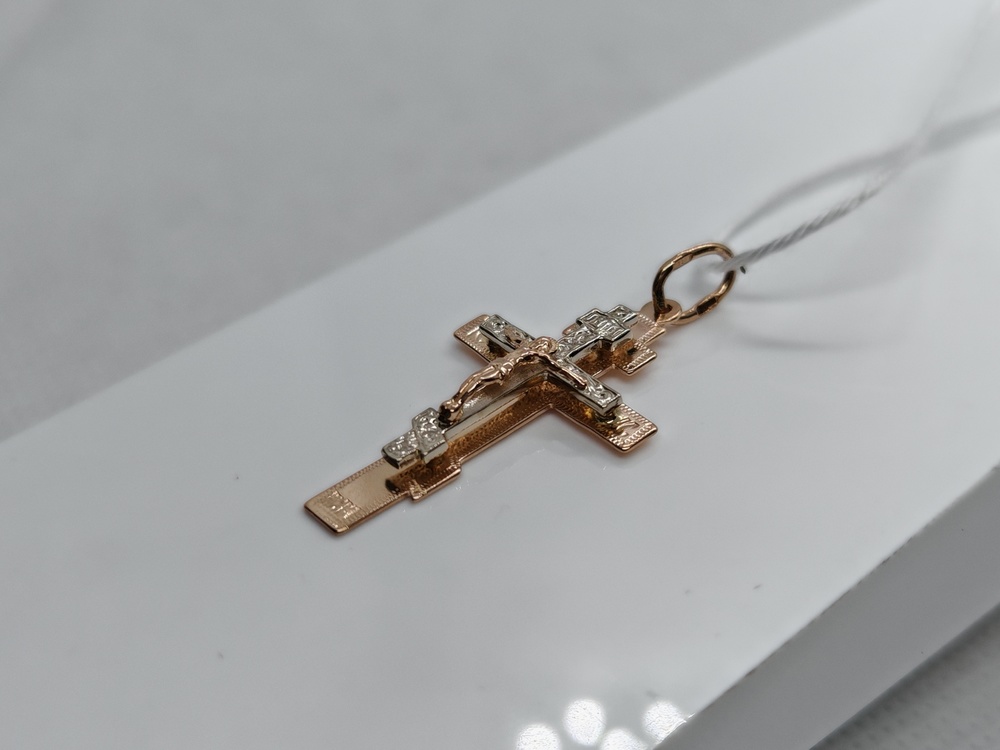 ПОДКБК585 ПОДВЕСКА КРЕСТ БЕЗ КАМНЯ (Au 585)