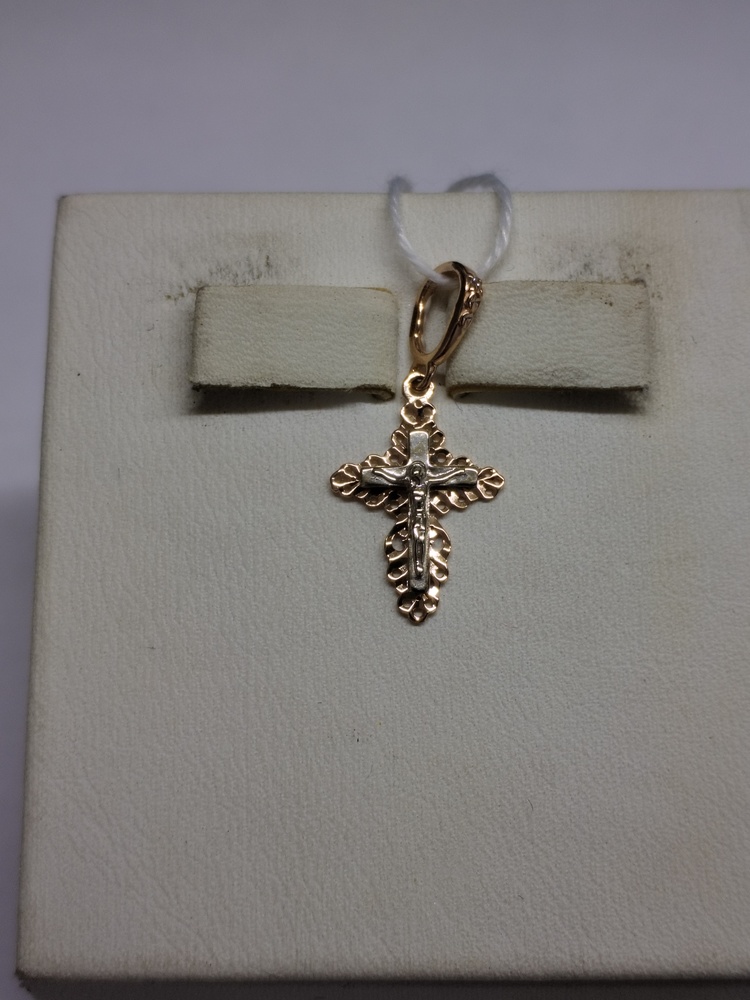 ПОДКБК585 ПОДВЕСКА КРЕСТ БЕЗ КАМНЯ (Au 585)