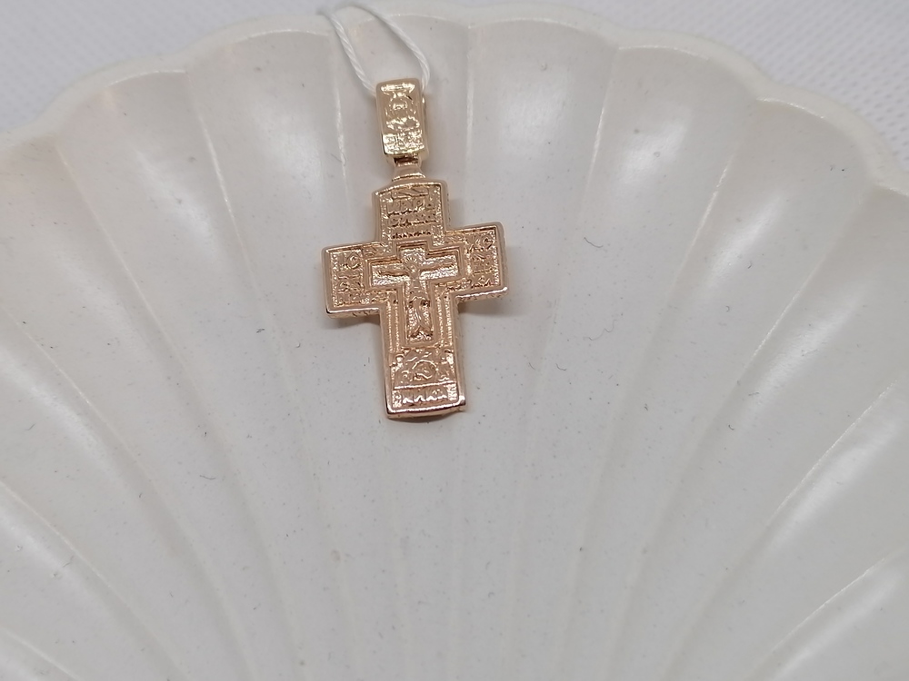 ПОДКБК585 ПОДВЕСКА КРЕСТ БЕЗ КАМНЯ (Au 585)
