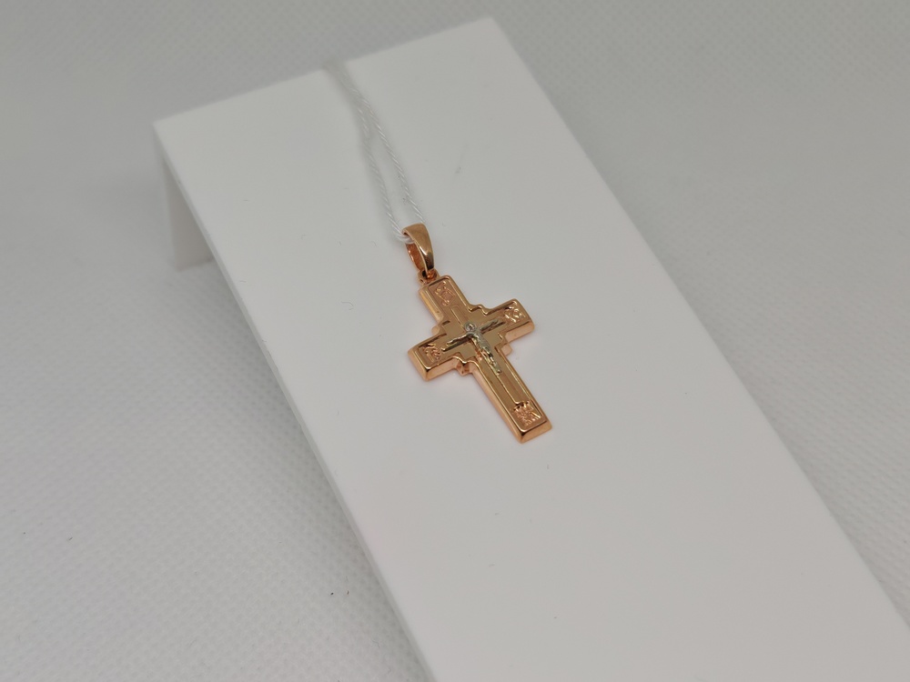 ПОДКБК585 ПОДВЕСКА КРЕСТ БЕЗ КАМНЯ (Au 585)