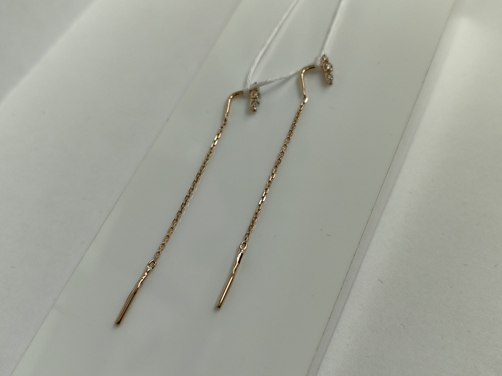 СКМИ585 СЕРЬГИ С КАМНЯМИ (Au 585)