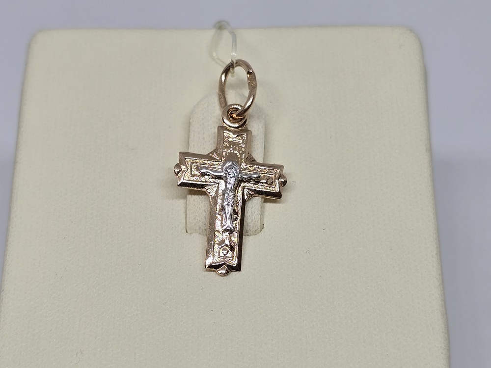 20-0153 ПОДВЕСКА КРЕСТ без камня (Au 585)