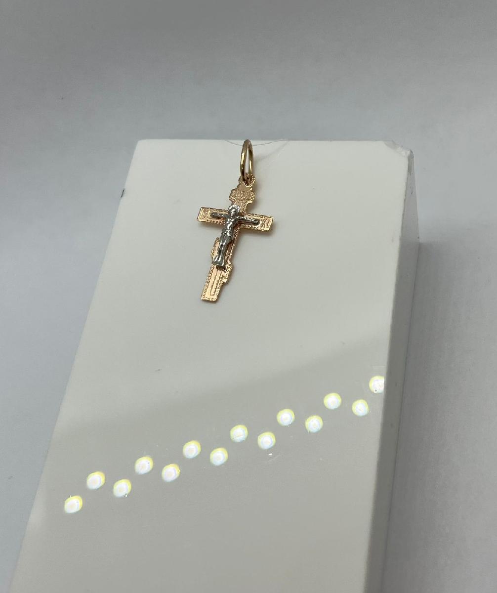 810-00268-10-00-00-02 ПОДВЕСКА КРЕСТ без камня (Au 585)