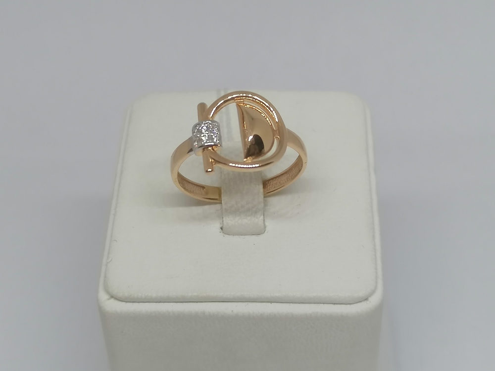 КОЛЬЦО С КАМНЯМИ (Au 585)