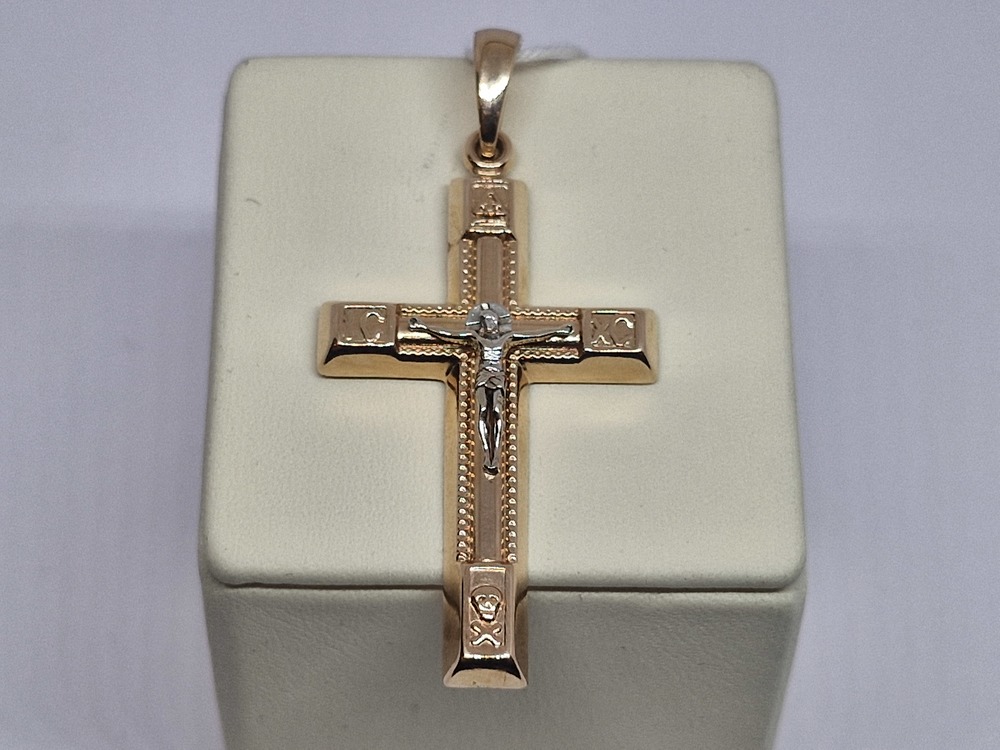 ПОДКБК585 ПОДВЕСКА КРЕСТ БЕЗ КАМНЯ (Au 585)