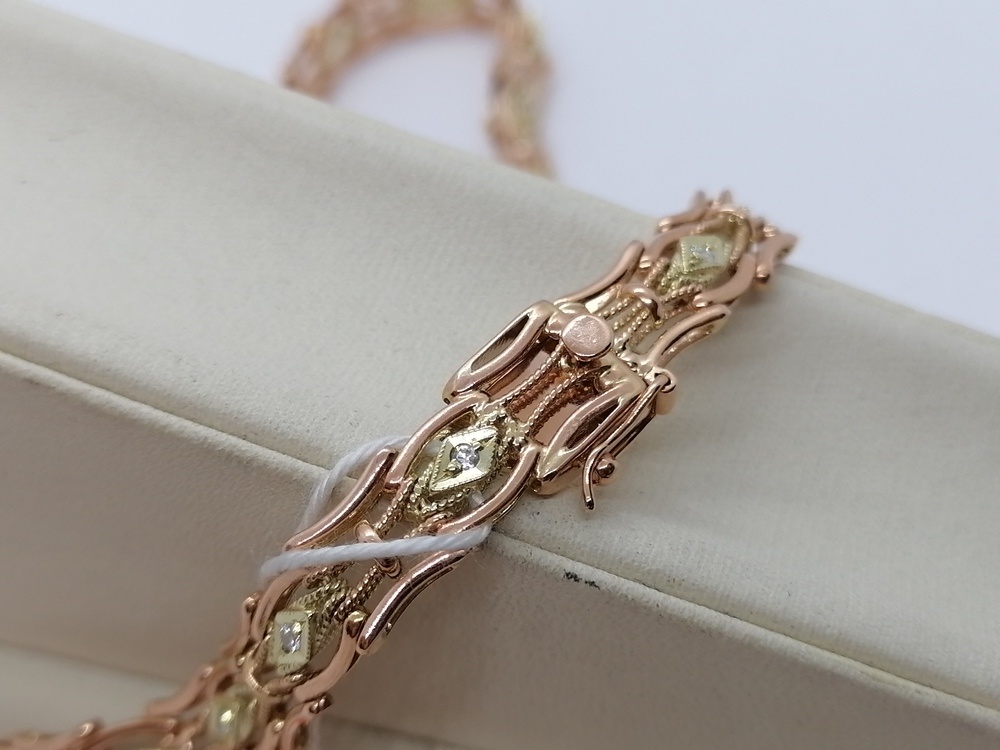 КОЛЬЕ С КАМНЯМИ Au 585