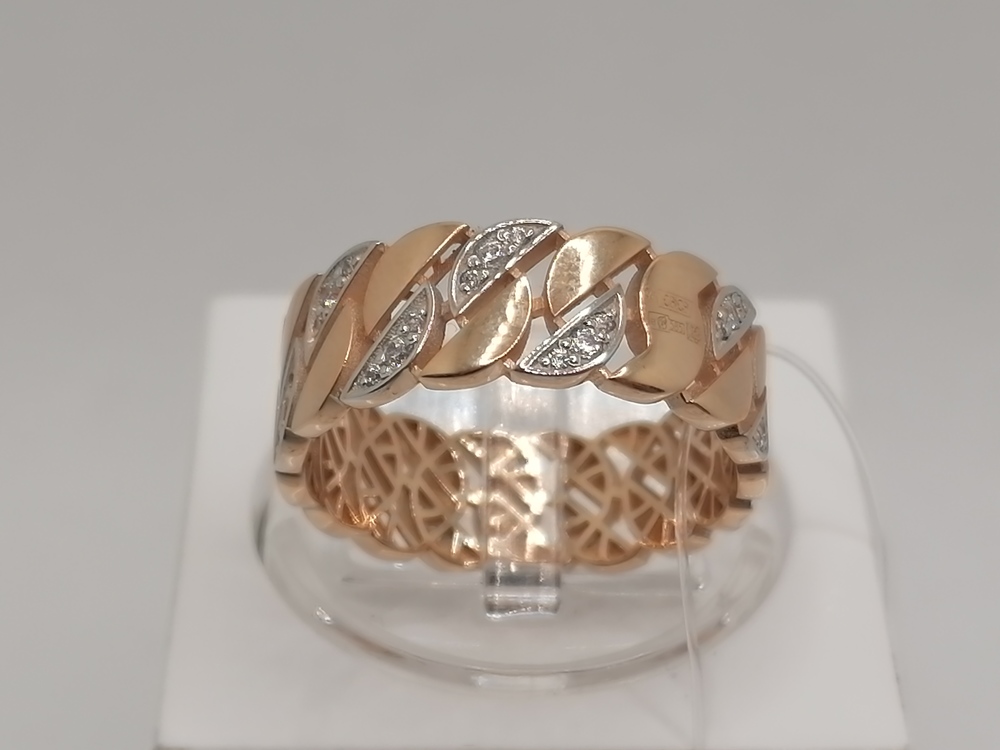 КОЛЬЦО С КАМНЯМИ (Au 585)