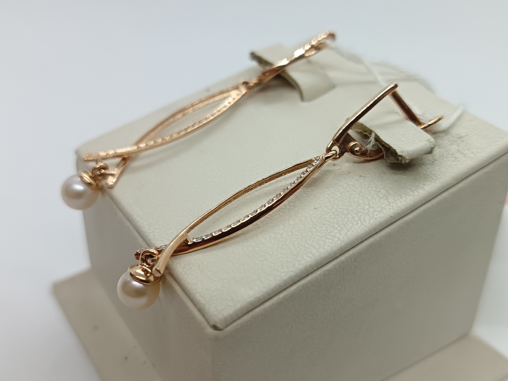 СКМИ585 СЕРЬГИ С КАМНЯМИ (Au 585)