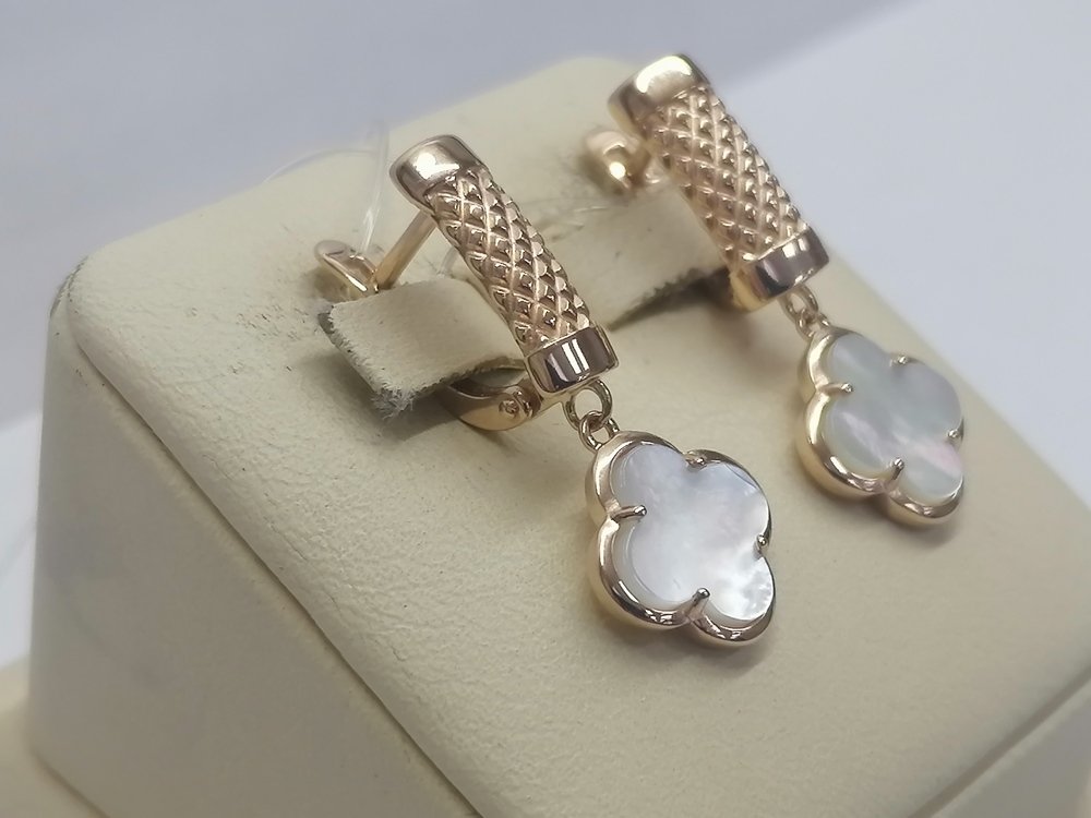 СЕРЬГИ С КАМНЕМ (Au 585)